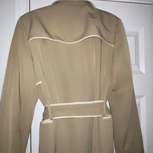 Harve Benard Women's Khaki and White Coat size 6 - Picture 8 of 8